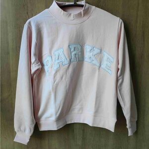 PARKE Rare Sold Out Blush Pink Logo Sweatshirt NWT